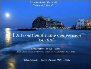 Il 25 settembre al via l'International  Piano Competition ?Ischia?