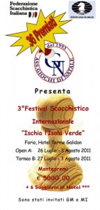 Eventi 2011 - Terzo Festival Scacchistico Internazionale - Open A