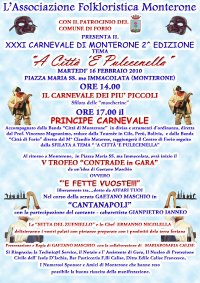 Ischia, Forio - XXXI Carnevale di Monterone, marted 16 febbraio 2010
